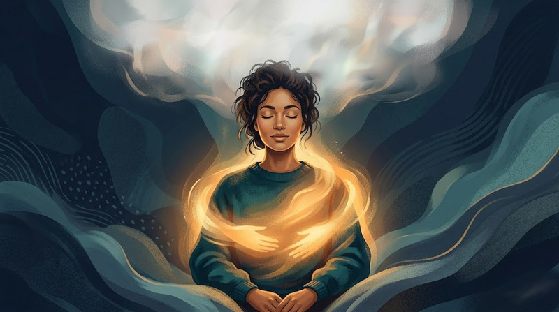 A visual representation of the nervous system feeling overwhelmed during EMDR therapy visualization