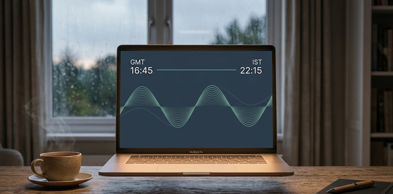 UK client accessing online EMDR therapy via video call with Dr. Antonio D'Costa, showing the screen-based bilateral stimulation setup for remote trauma treatment.