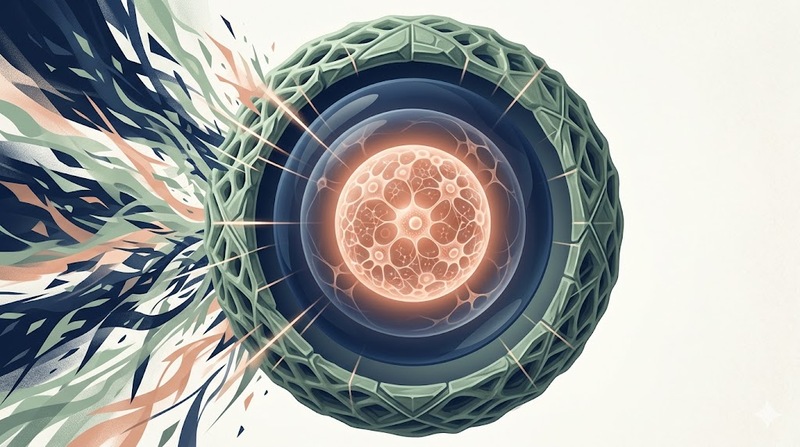 Abstract concept of the mind slowing down gears to protect itself from overwhelming trauma